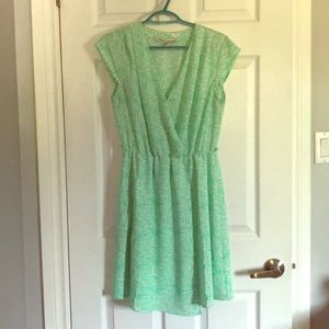Green and white Dress
